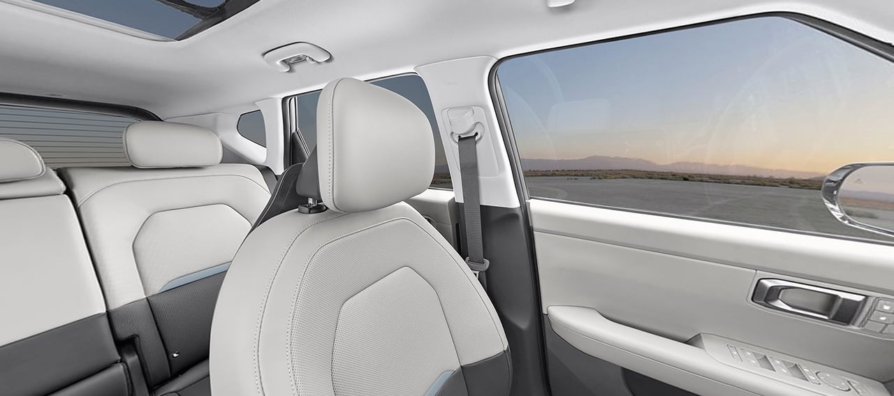 Saturn Black & Gray Perforated SynTex Seat Trim