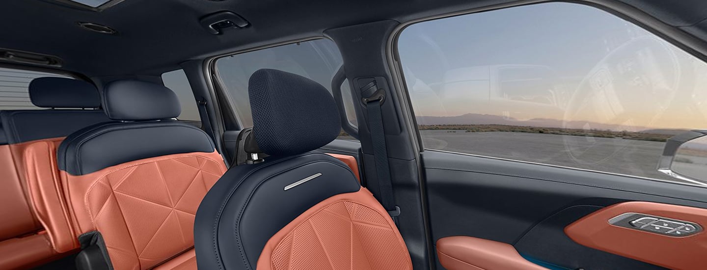Deep Navy & Tuscan Umber SynTex Seat Trim