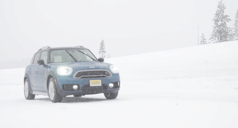 Blue Mini F60 in the Snow
