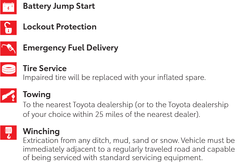 ToyotaCare 2 Year Roadside Assistance